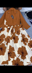 Ajwa Kot Style Long Length Frock STITCHED FOR GIRLS