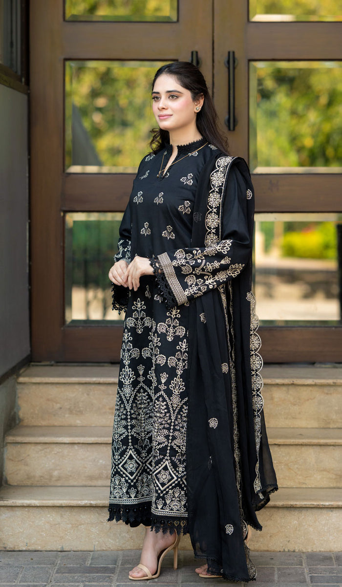 Black Embroidery 3pcs