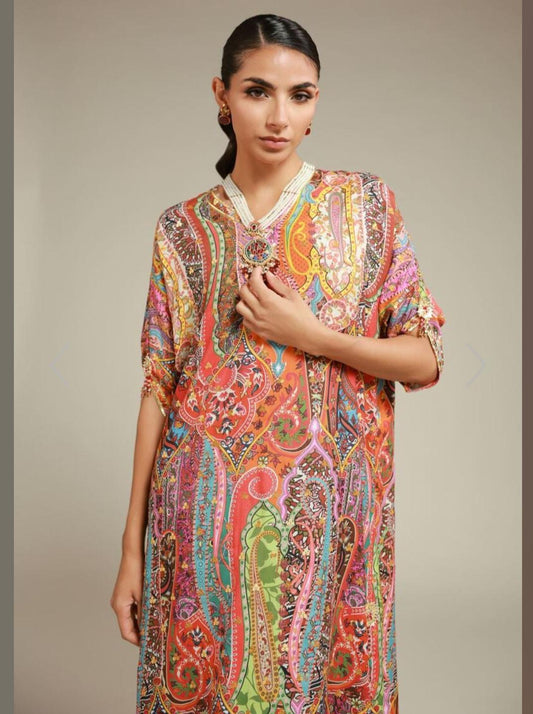 Multi Kaftan Long Length 2 Piece