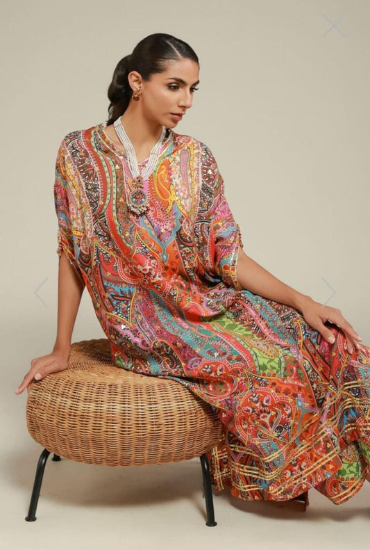Multi Kaftan Long Length 2 Piece