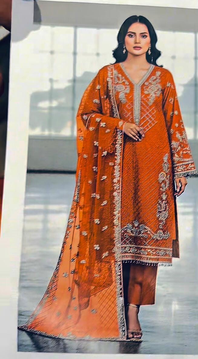Sania Embroidery Unstitched Suit