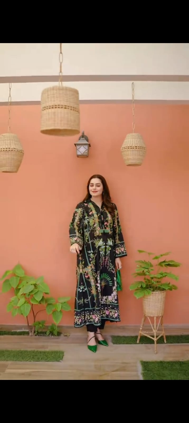Black Kaftan Long Length 2 Piece