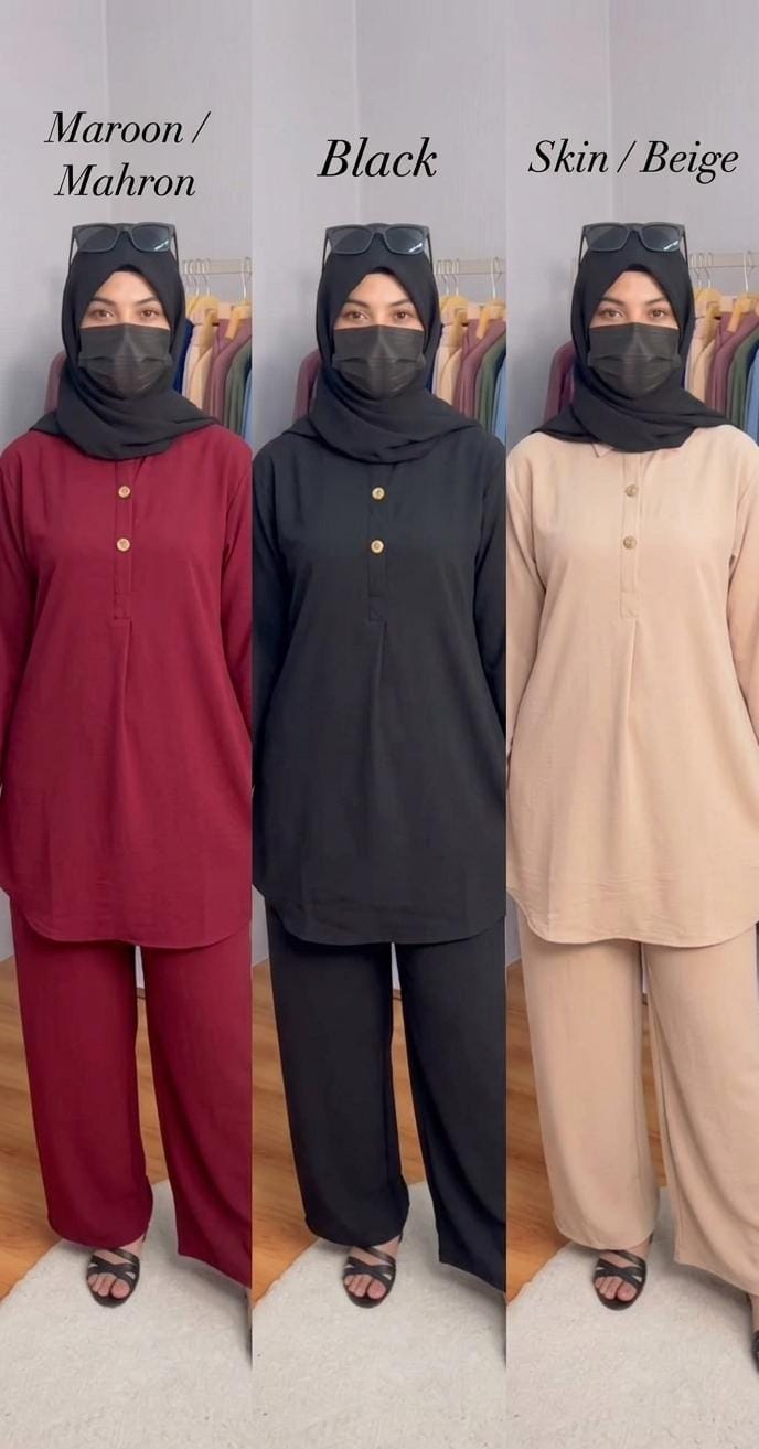 Plain   Co-set Imported Fabric stiched