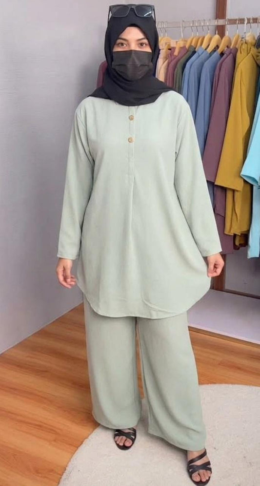 Plain   Co-set Imported Fabric stiched