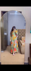 Flower Multi Kaftan Long Length 2 Piece